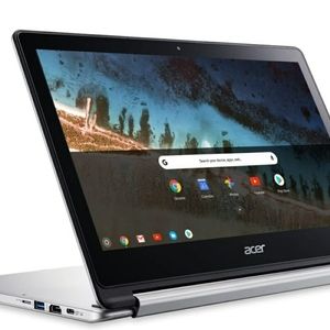 Silver chromebook acer r13 2N1 laptop and tablet